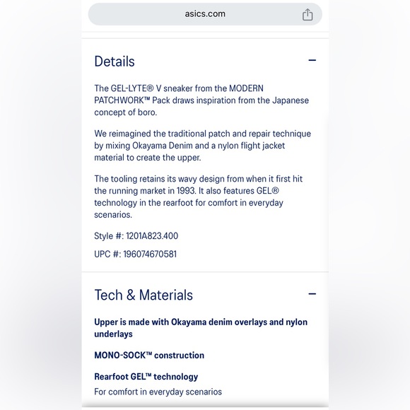 ASICS - UNISEX SNEAKER - GEL-LYTE V MODERN PATCHWORK SNEAKER - EU 40.5 - Picture 6 of 9